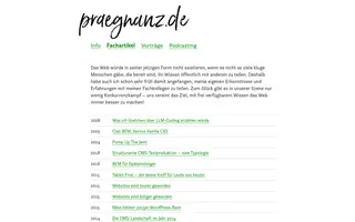 praegnanz.de homepage website preview