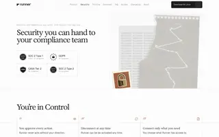 Runner homepage website preview