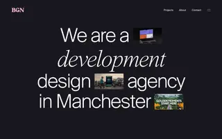 BGN homepage website preview