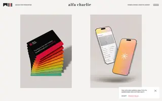 Alfa Charlie homepage website preview
