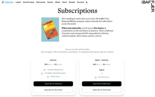 The Baffler homepage website preview