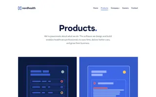 Nordhealth homepage website preview