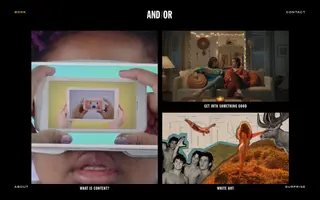 And / Or homepage website preview
