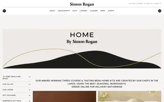 Simon Rogan homepage website preview