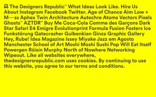 The Designers Republic homepage website preview