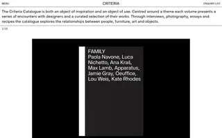 Criteria homepage website preview