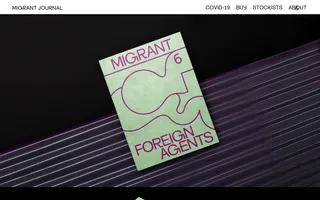 Migrant Journal homepage website preview