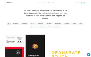 Dunked homepage website preview