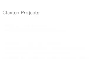 Claxton Projects homepage website preview
