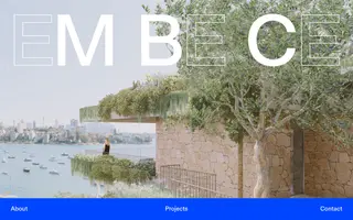 EMBECE Studio homepage website preview