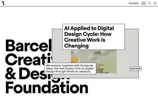 Barcelona Creativity & Design Foundation homepage website preview