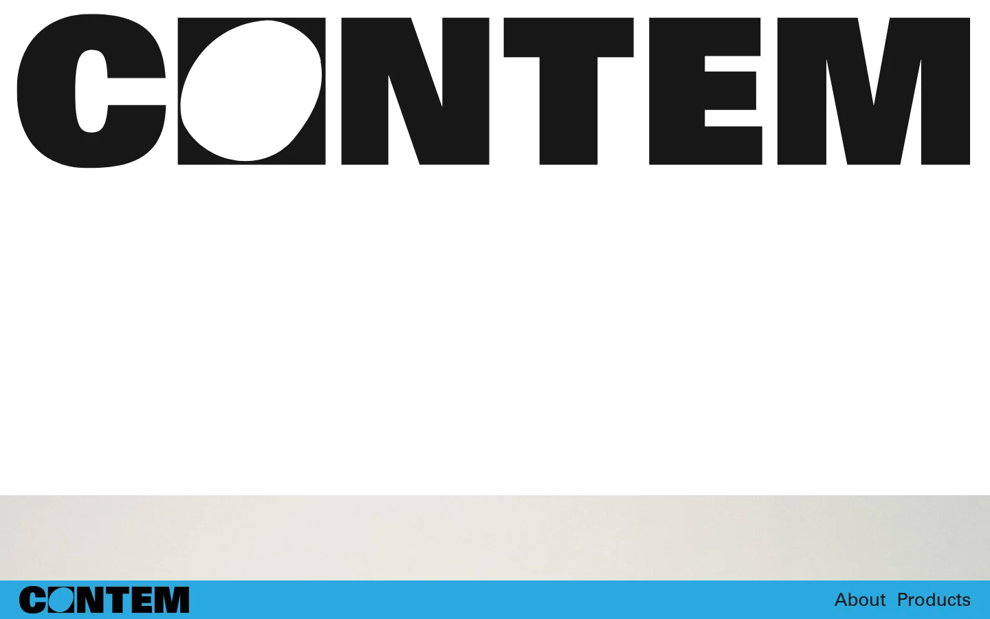 Contem homepage desktop website screenshot