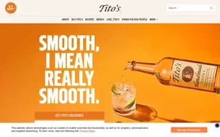 Tito's homepage website preview