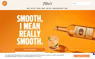 Tito's homepage website preview