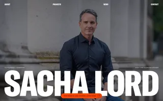 Sacha Lord homepage website preview