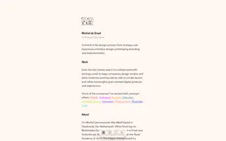 Michiel de Graaf homepage website preview
