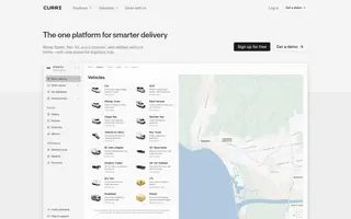Curri homepage website preview