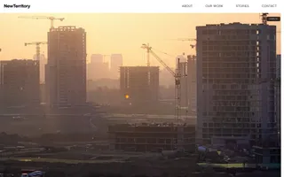 NewTerritory homepage website preview