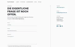 Philipp Oehrlein homepage website preview