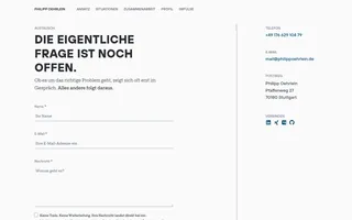 Philipp Oehrlein homepage website preview