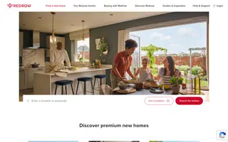 Redrow homepage website preview