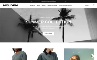 Holden homepage website preview