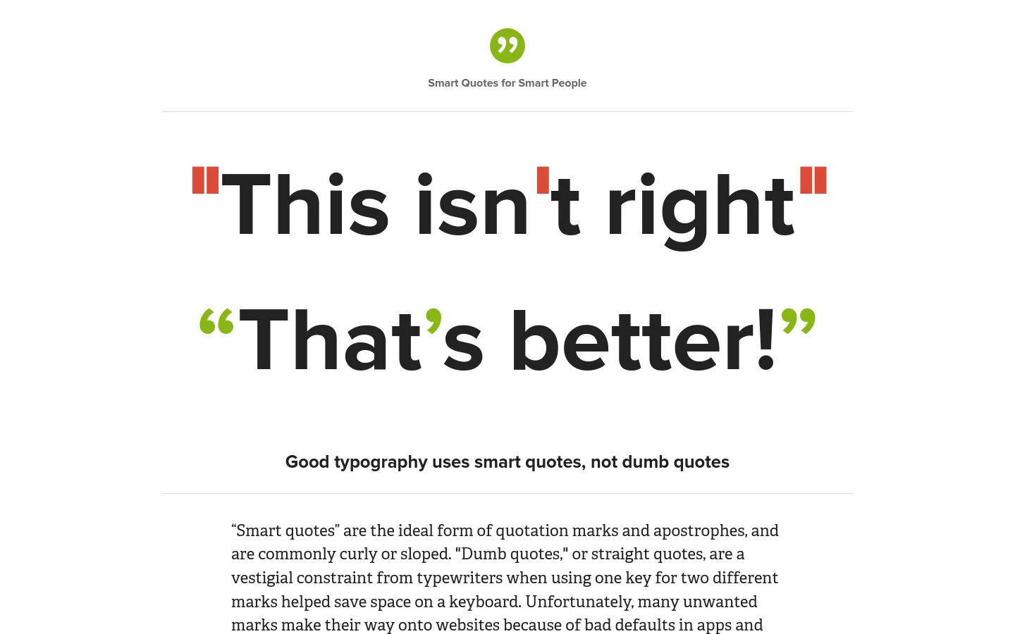 Smart Quotes for Smart People homepage desktop website screenshot