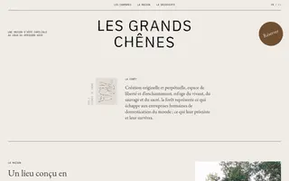 Les Grands Chênes homepage website preview