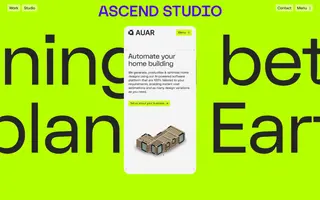 Ascend Studio homepage website preview