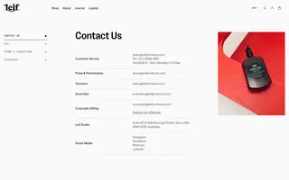 Leif homepage website preview