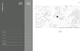 Goldsworthy homepage website preview