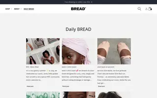 Bread Beauty Supply homepage website preview