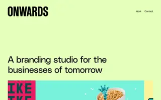 Onwards homepage website preview