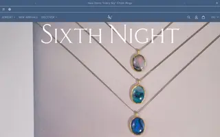 SIXTH NIGHT homepage website preview