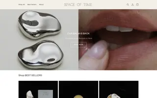 Space of Time homepage website preview