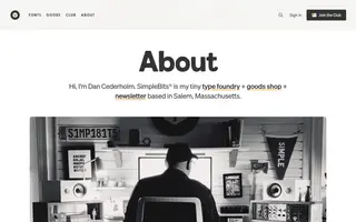 SimpleBits homepage website preview
