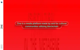 Zora Zine homepage website preview