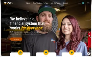 MoFi homepage website preview