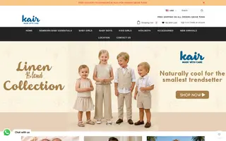 Kair Fashion homepage website preview