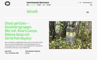 Konstfrämjandet Västmanland homepage website preview