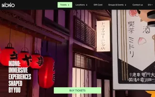 IKONO homepage website preview