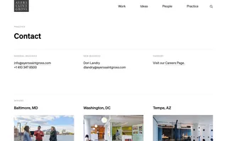 Ayers Saint Gross homepage website preview