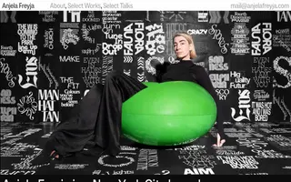 Anjela Freyja homepage website preview
