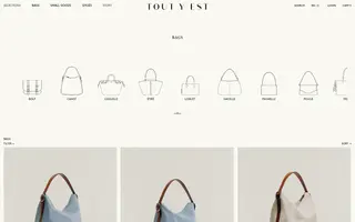 Tout Y Est homepage website preview