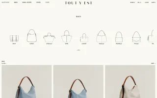 Tout Y Est homepage website preview