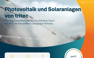 Tritec homepage website preview