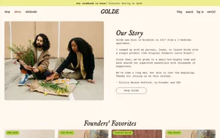 Golde homepage website preview