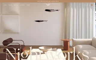 Nightworks Studio homepage website preview