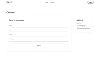 Zeuss homepage website preview