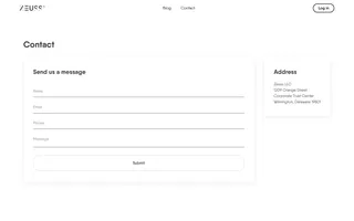 Zeuss homepage website preview